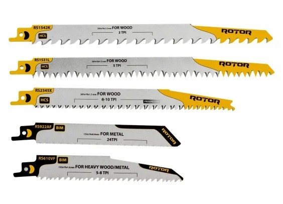 RSS2 Set 5 Panze fierastrau sabie pentru Lemn/Metal, ROTOR