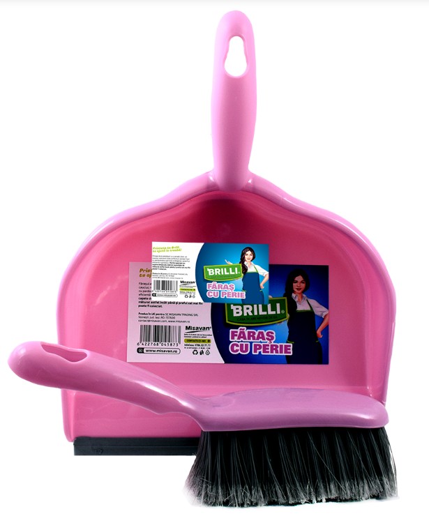 Set faras cu perie Brilli, plastic, lila