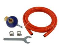 RSGR1.5 Set regulator reglabil butelie gaz GPL Propan/Butan ROTOR, furtun 1.5 metri, 2 coliere