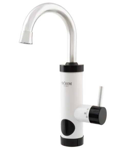 BY-33-2, Robinet electric cu afisaj digital, maner lateral, 3kW si cablu 1.5m, BOHM