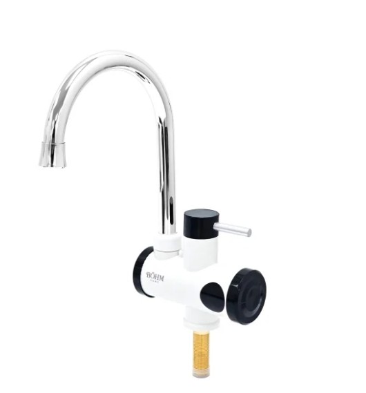 BY-6A-2, Robinet electric cu afisaj digital si maner orizontal, 3kW si cablu 1.5m, BOHM
