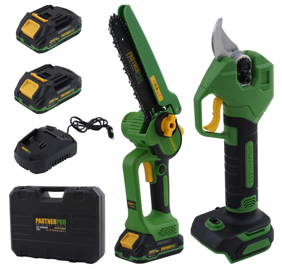 PP-FF-5 in 1 Set foarfeca si fierastrau cu lant cu acumulator , PARTNER PRO